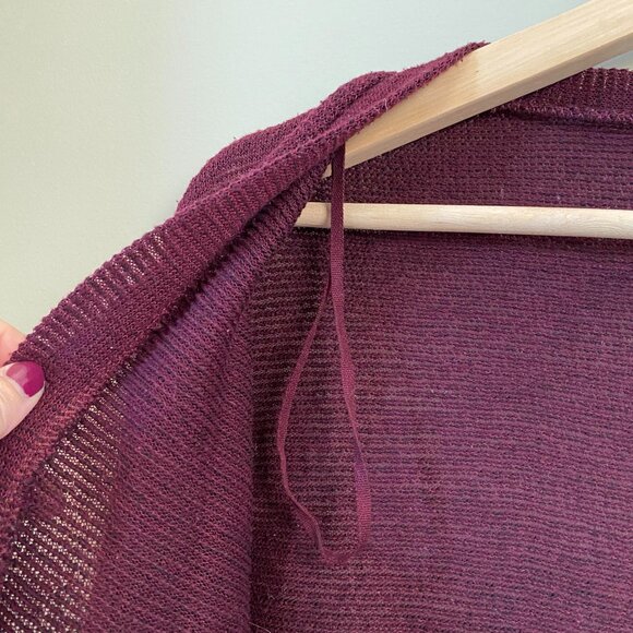 American Eagle Outfitters Maroon Button-up Knit Cardigan Medium - Picture 4 of 10